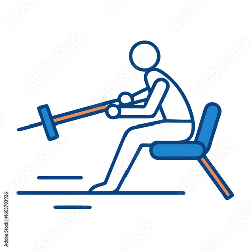 Adaptive Rower Using Oars in Seated Rig for Motion on Water
