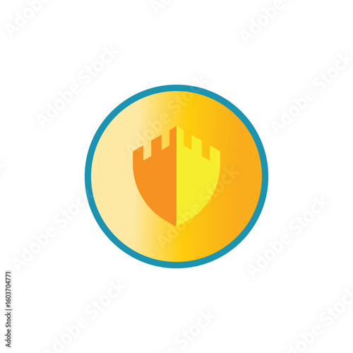 Stylized Castle logo vector and symbol design