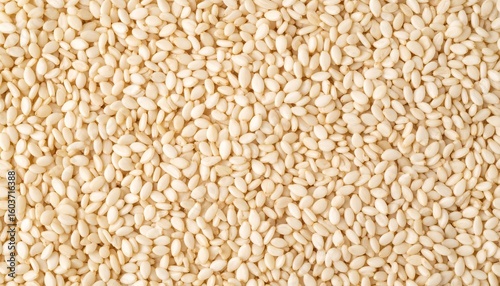 Sesame seeds background. Suitable for marketing or business purposes. Panoramic banner with place for text