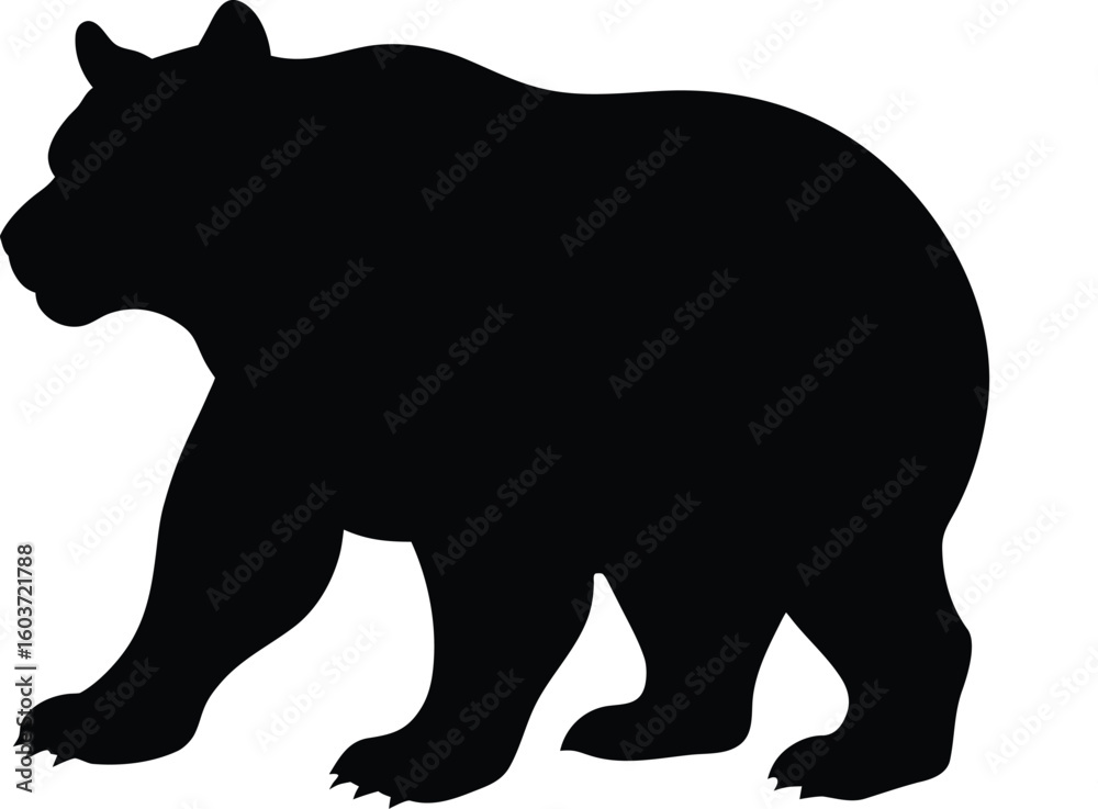 Fototapeta premium Bear Silhouette Vector Art 