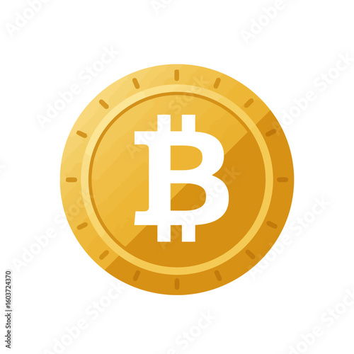 Bitcoin Cryptocurrency Coin - Digital Currency Illustration