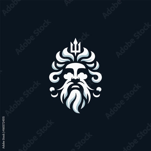 Poseidon god logo