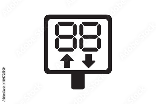 substitution board icon silhouette vector with white background