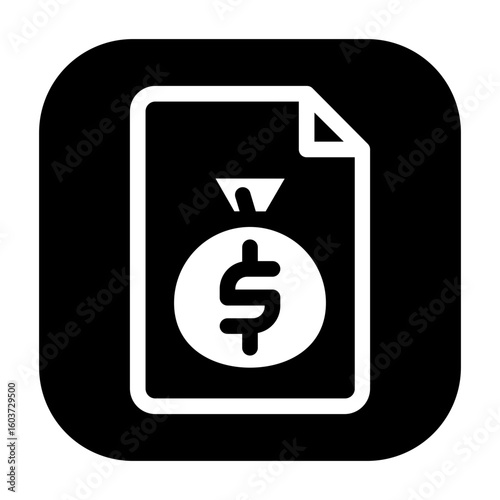 Document Icon with Money Button