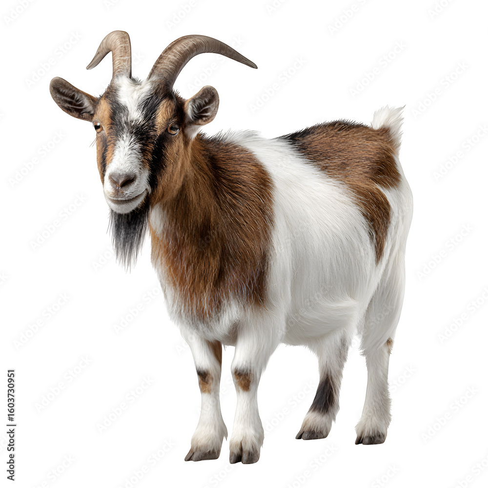 Fototapeta premium Alpine Goat Standing, isolated on white background