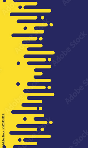 Abstract vertical background with flowing yellow rounded lines transitioning into blue