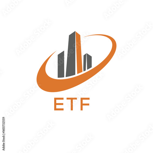 Classic Shield Logo with Stars and ETF Letters – Premium Badge or Security Brand Identity. ETF Letter Logo.
