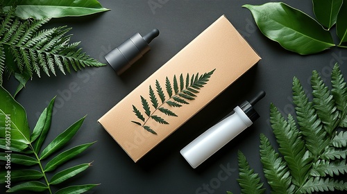Eco-friendly packaging design with natural elements.