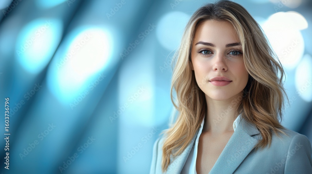 Obraz premium Businesswoman Professional businesswoman in a sleek office, confidently presenting to clients.