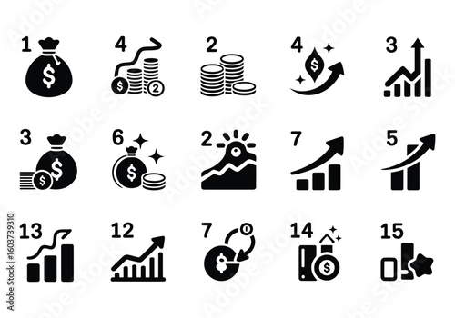 Financial Growth and Investment Opportunities Presented in a Clear and Concise Vector Illustration with Monetary Elements