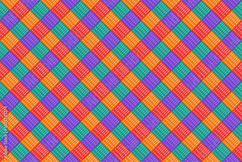 Colorful Diagonal Diamond Pattern
