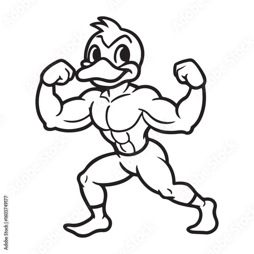 Wallpaper Mural A drawing of a Duck line art illustration Torontodigital.ca