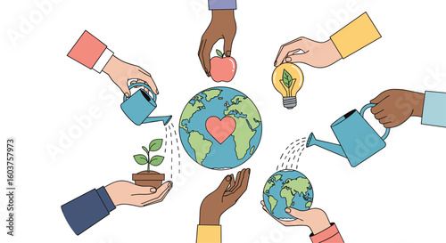 Global community collaboration for environmental sustainability and nurturing our planet together