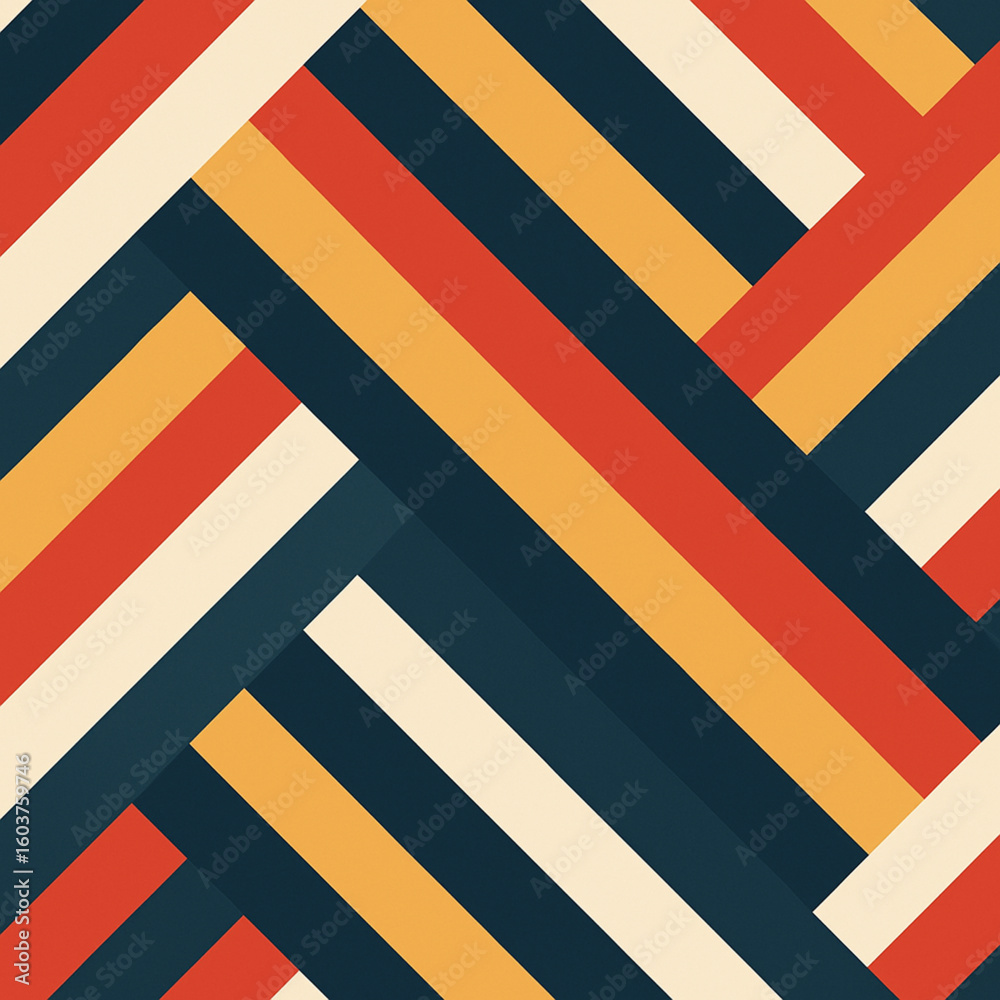 Obraz premium Geometric pattern of triangles in a dynamic and colorful arrangement