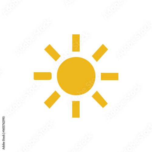 Simple Yellow Sun Icon