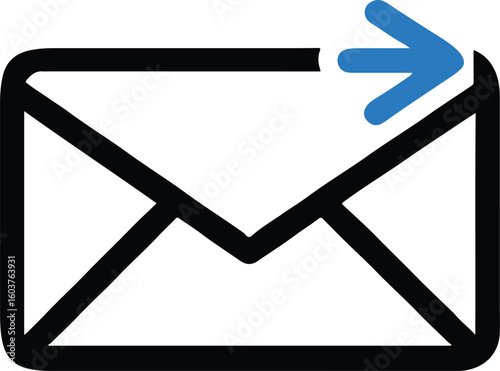  Send Email Message Icon: Envelope with Outgoing Arrow

