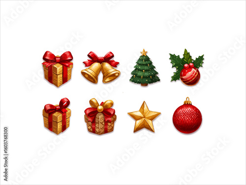 Merry christmas icon illustration vector