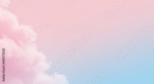 Romantic sunset or sunrise sky with a dreamy combination of pink, purple, and blue cloud colors.


