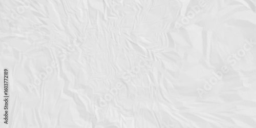 White crumpled paper texture. White wrinkled paper texture. White paper texture. White crumpled and top view textures can be used for background of text or any contents.	
