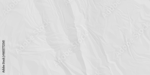 White crumpled paper texture. White wrinkled paper texture. White paper texture. White crumpled and top view textures can be used for background of text or any contents.	
