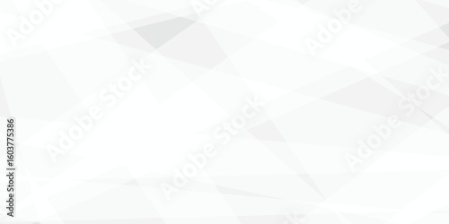 Abstract background is white and gray old surface and white 3d lines and technology modern background design . Geometric background with squares in bright light with soft shadows as pattern.
