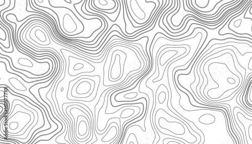 Topographic map background geographic line map with elevation assignments. Modern design with White background with topographic wavy pattern design.paper texture Imitation of a geographical map shades