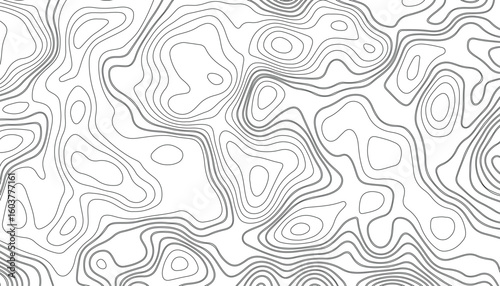 Topographic map background geographic line map with elevation assignments. Modern design with White background with topographic wavy pattern design.paper texture Imitation of a geographical map shades