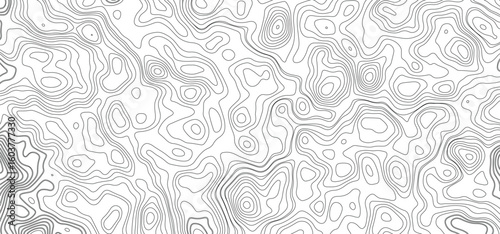 Topographic map background geographic line map with elevation assignments. Modern design with White background with topographic wavy pattern design.paper texture Imitation of a geographical map shades