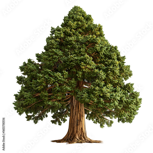 Redwood Tree isolated on a transparent background