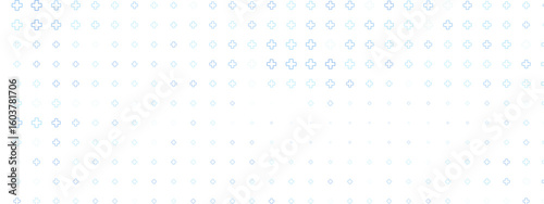 Abstract background with blue plus or cross signs in medical style. Seamless pattern ideal for healthcare, pharmacy or hospital-themed projects. Neutral and modern look.