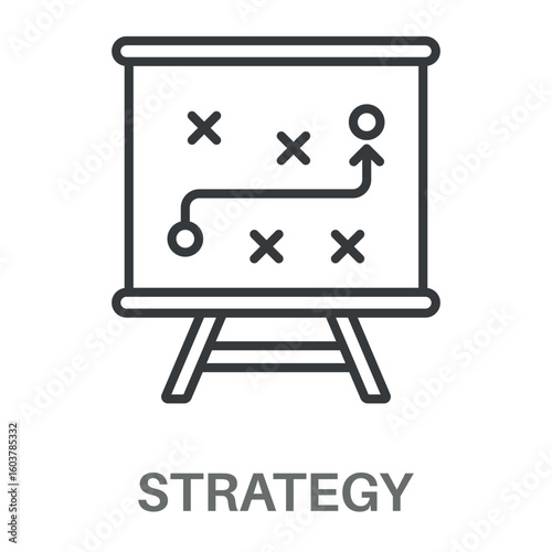 Simple Tactics Strategy Design Icon, Simple Style Design Inspiration For Any Logos Interface And Purpose