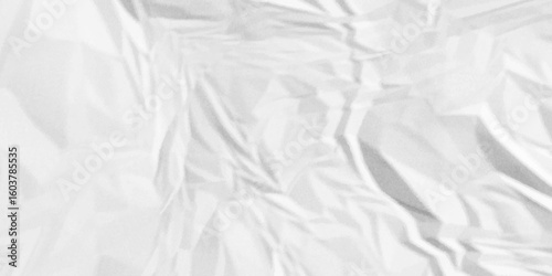 Crumpled paper Blank white crumpled and creased paper poster.	