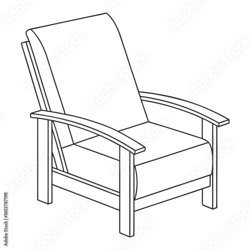 Outline Of A High Back Chair