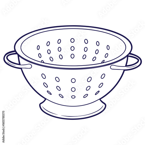 Outline Vector Of A Colander