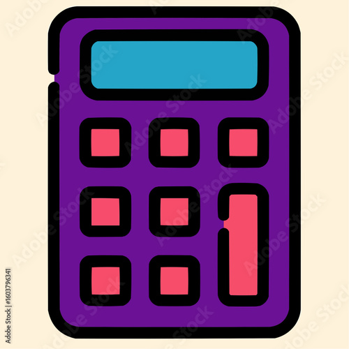 calculator icon on square button