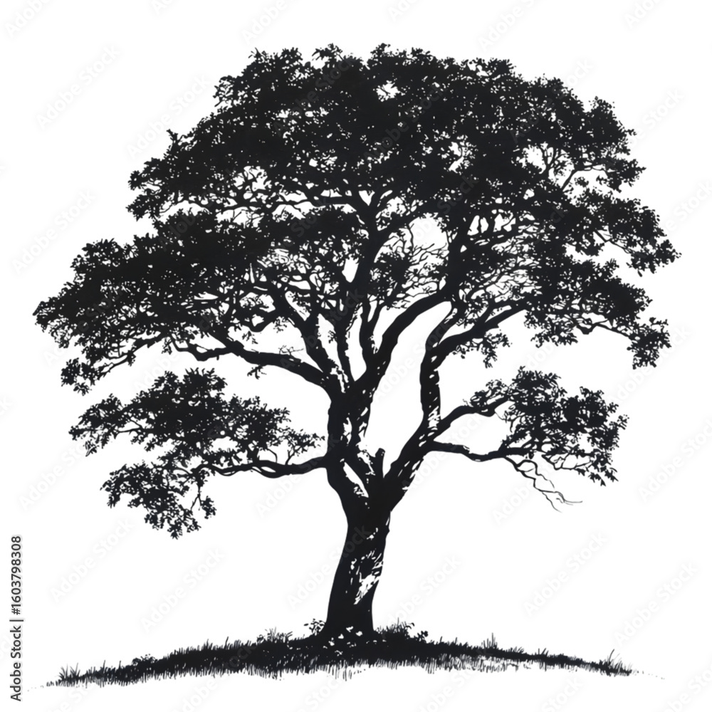Fototapeta premium Mahogany Tree isolated on a transparent background