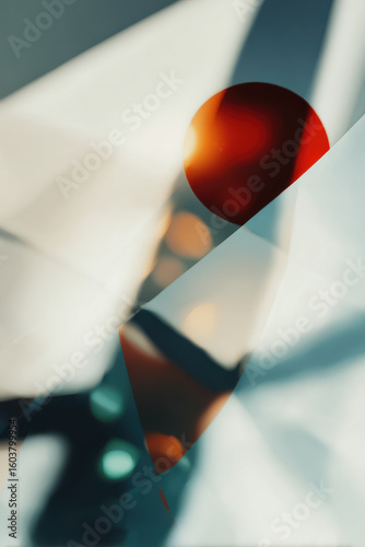 dynamic geometric compositions featuring abstract forms and color spots create captivating visual experience