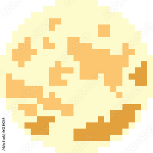 pixel illustration of full moon
