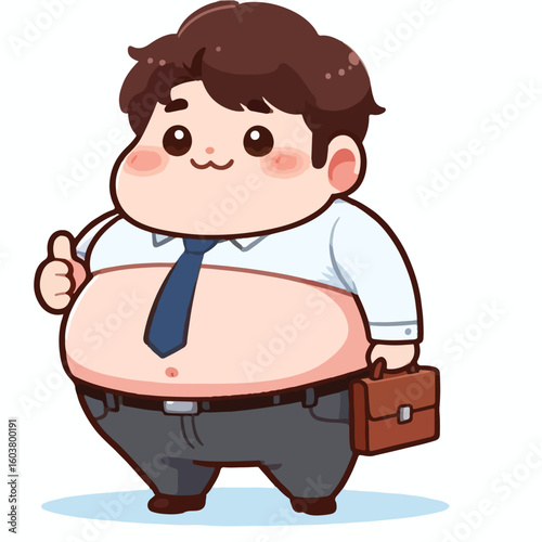 cute chubby adult male vector image 