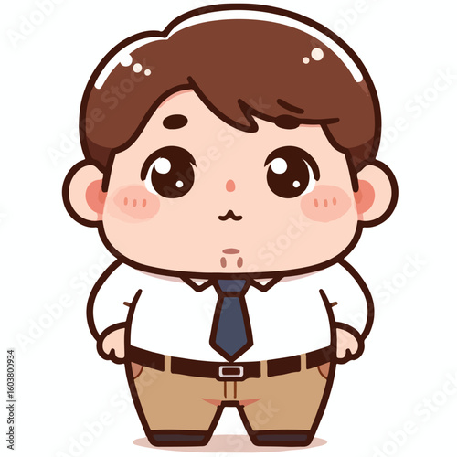 cute chubby adult male vector image 