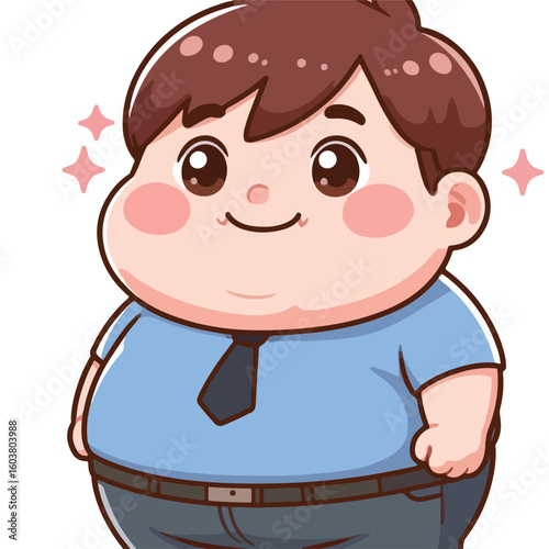 cute chubby adult male vector image 