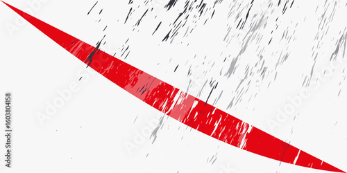 Black red ink brush stroke on white background. Japanese style. Vector illustration of grunge wave stains.Vector brushes illustration.