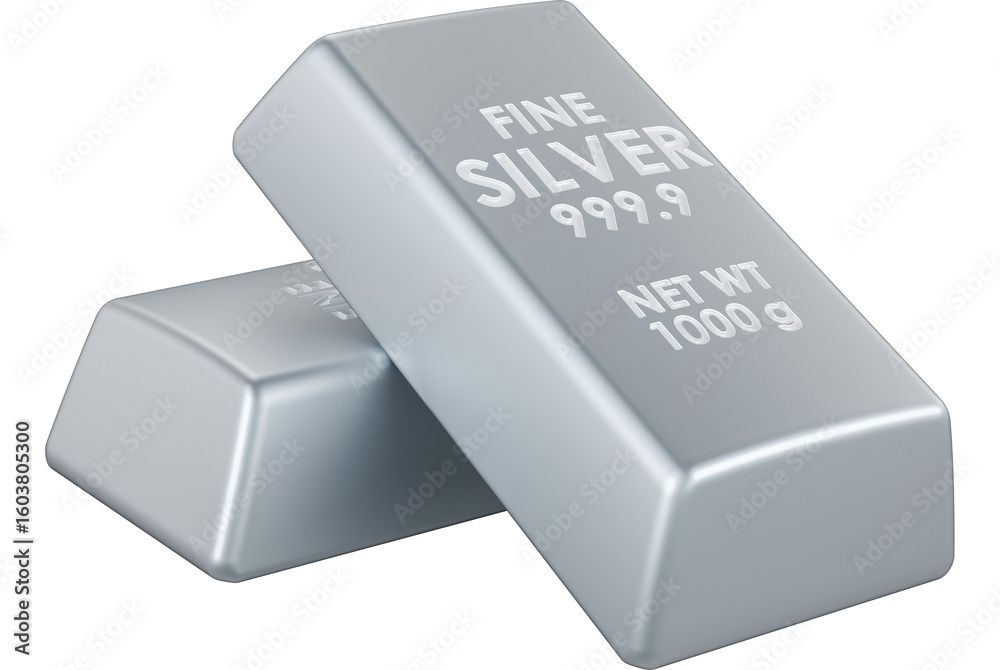 Silver bars, silver ingots. Silver bars, silver ingots.