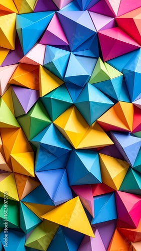 Vibrant triangular pattern