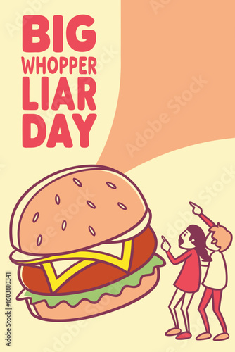 Big Whopper Liar Day Concept with Illustration