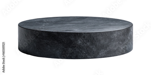 Dark gray circular pedestal