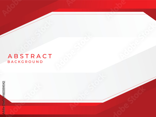 Modern abstract geometric background with red and white shapes. Professional design for corporate presentations.