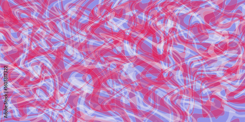Abstract geometric background with warped colorful lines. Trippy op-art style illustration.