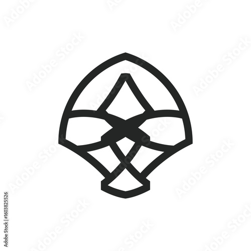 Line art skull vector silhouette
