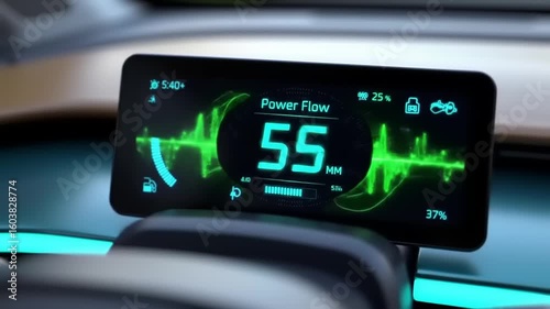 Electric Car Dashboard Display.